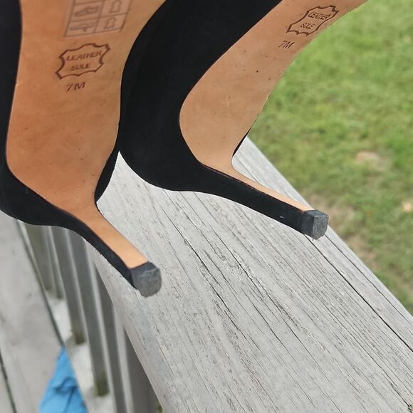 Tory Burch Delphine Rhinestone Heels – Black Suede, Size 7 ✨ - Picture 11 of 11